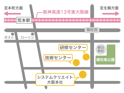 大阪本社周辺地図